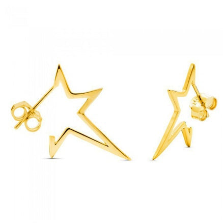 Boucles d'oreilles étoiles plates vermeil