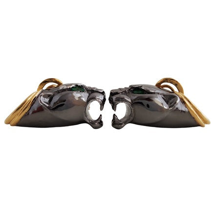 Boucles d'oreilles clips or 750 Panthère Gay Frères