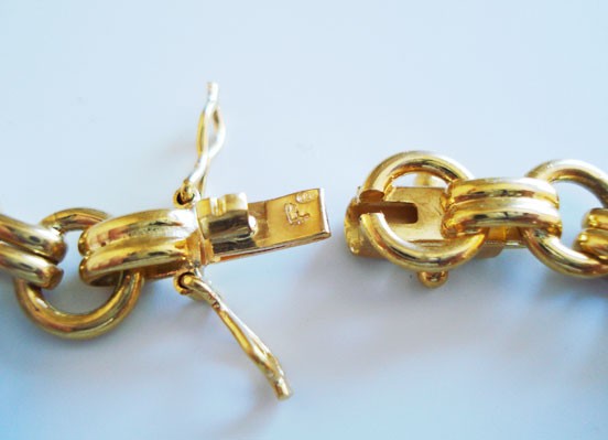 Bracelet anneaux ronds or jaune 750