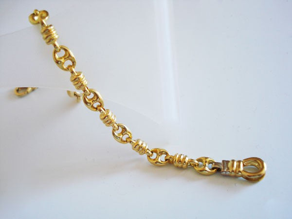 Bracelet grain de café or jaune 750