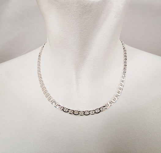 Chaine marine battue argent 925