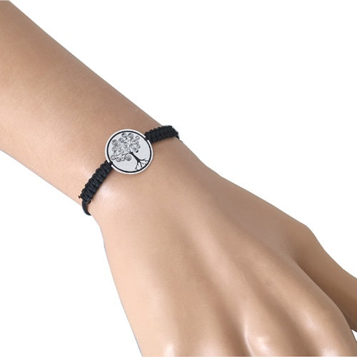 Bracelet Arbre de vie argent 925 macramé