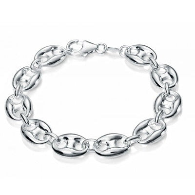 Bracelet grain de café 9 mm argent 925
