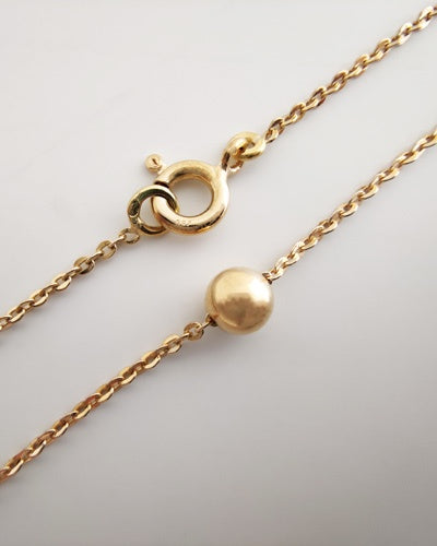 Collier choker forçat miroir boule or jaune 750