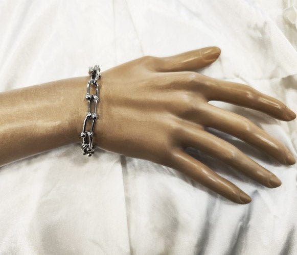 Bracelet maillons U argent 925