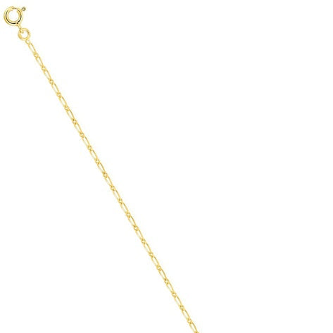 Bracelet figaro 1+1 alterné 1.5 mm or jaune 750