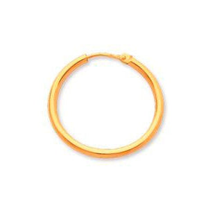 Créoles 15 mm or jaune 750