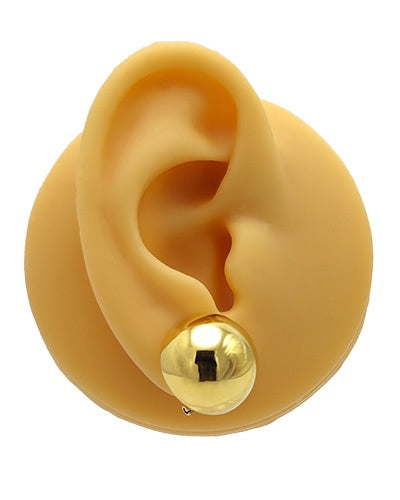 Boucles d'oreilles demi-boule 17 mm or jaune 750