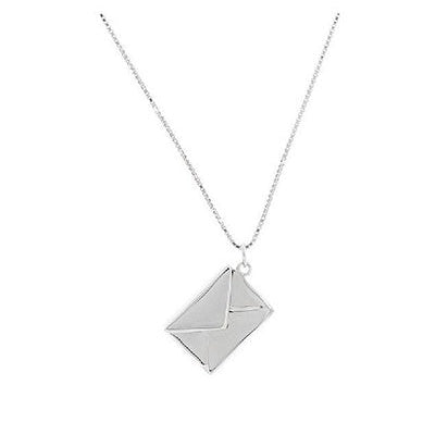 Collier enveloppe avec lettre argent 925