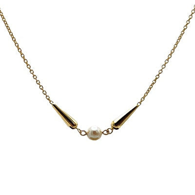 Collier cônes perle de culture or jaune 750