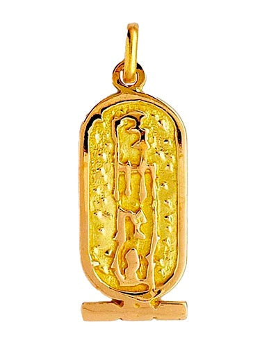 Pendentif égyptien cartouche or jaune 750 Lucas Lucor