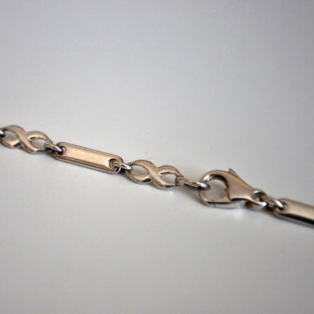 Chaîne mixte argent massif 50 cm