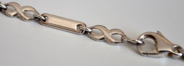 Chaîne mixte argent massif 50 cm