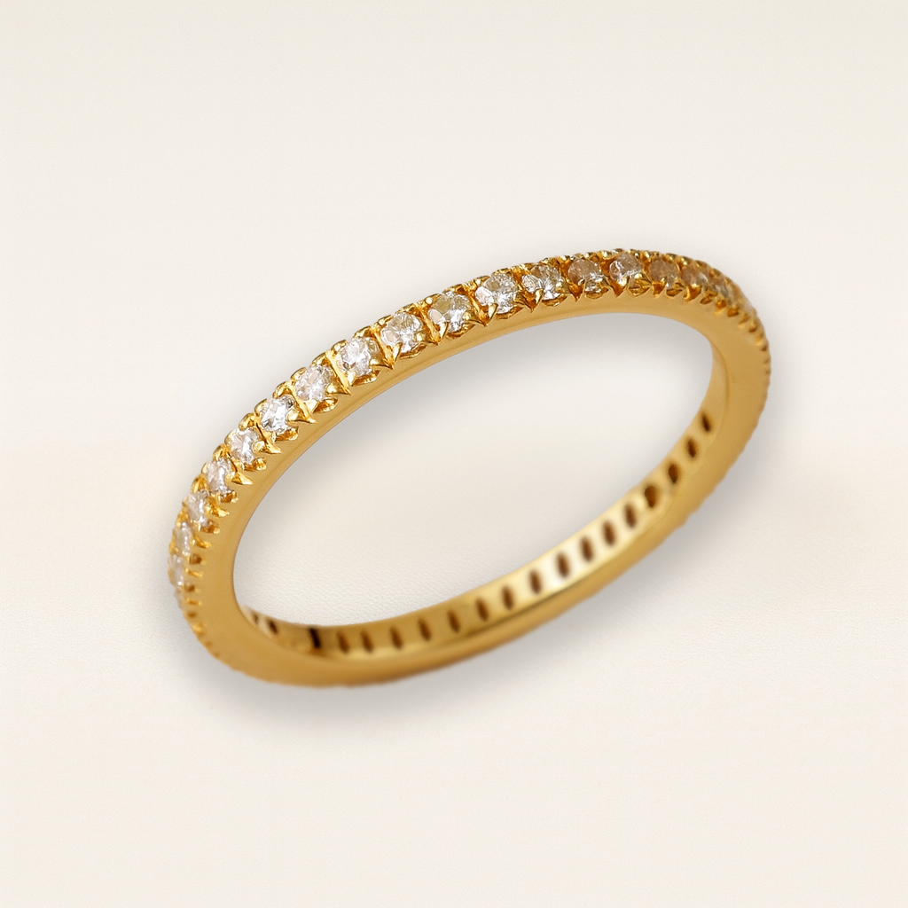 Alliance diamants tour complet or jaune 750 0,48 k