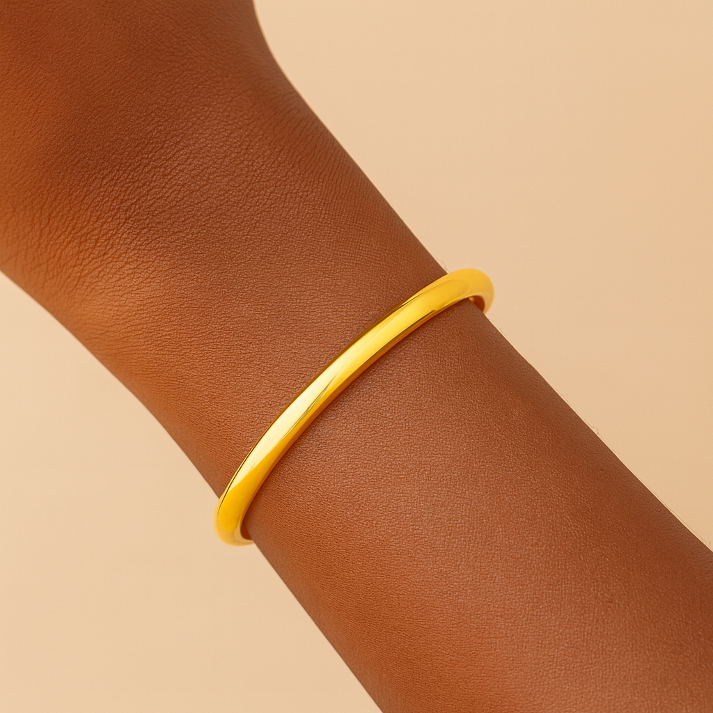 Bracelet jonc or jaune 750 9 mm