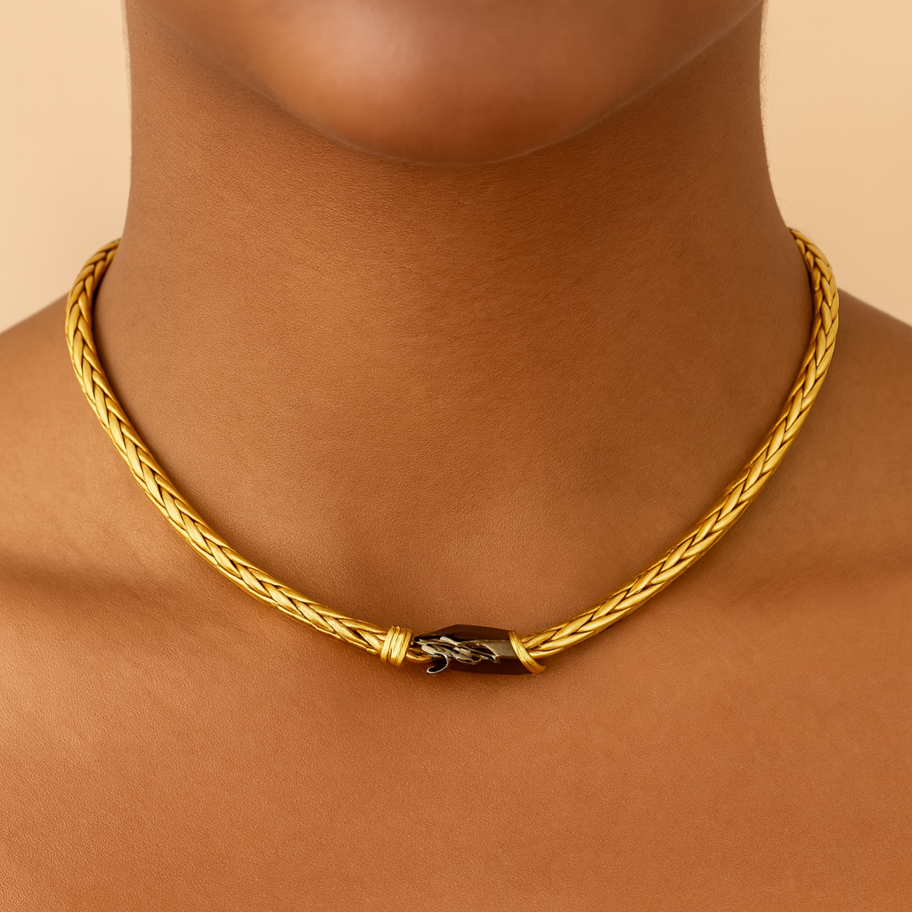 Collier or 750 Panthère grise Gay Frères