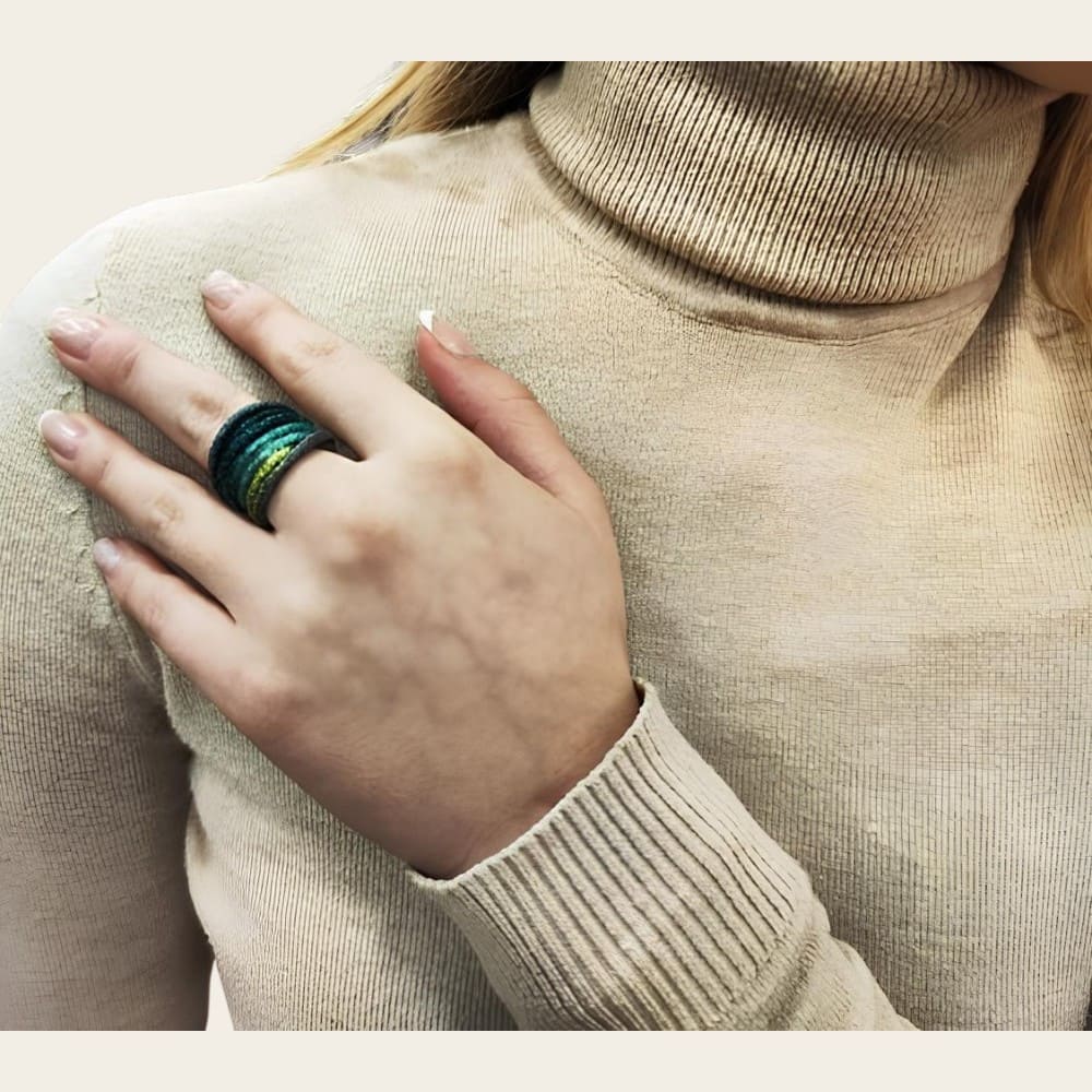 Bague Sira vert argent 925 Arior