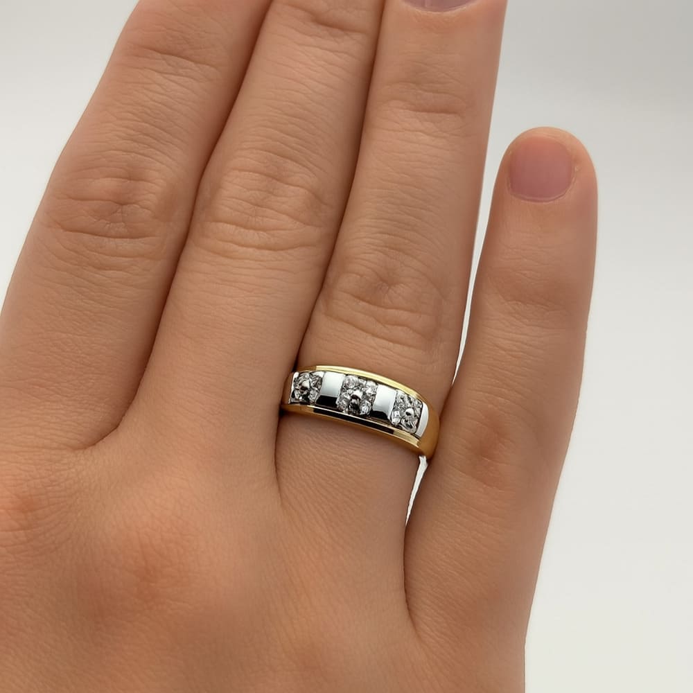 Bague diamants 2 ors 750