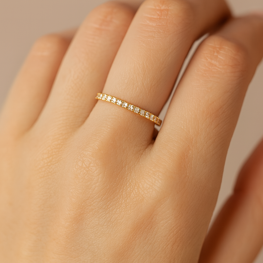 Alliance diamants tour complet or jaune 750 0,48 k