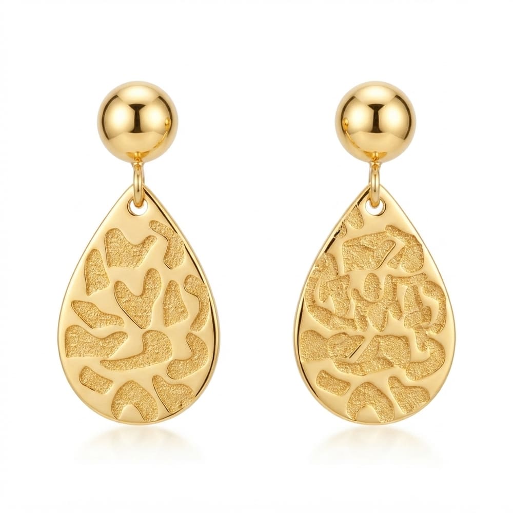 Safari earrings in 18k yellow gold
