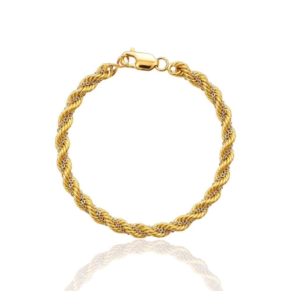 Bracelet torsadé 2 ors 750