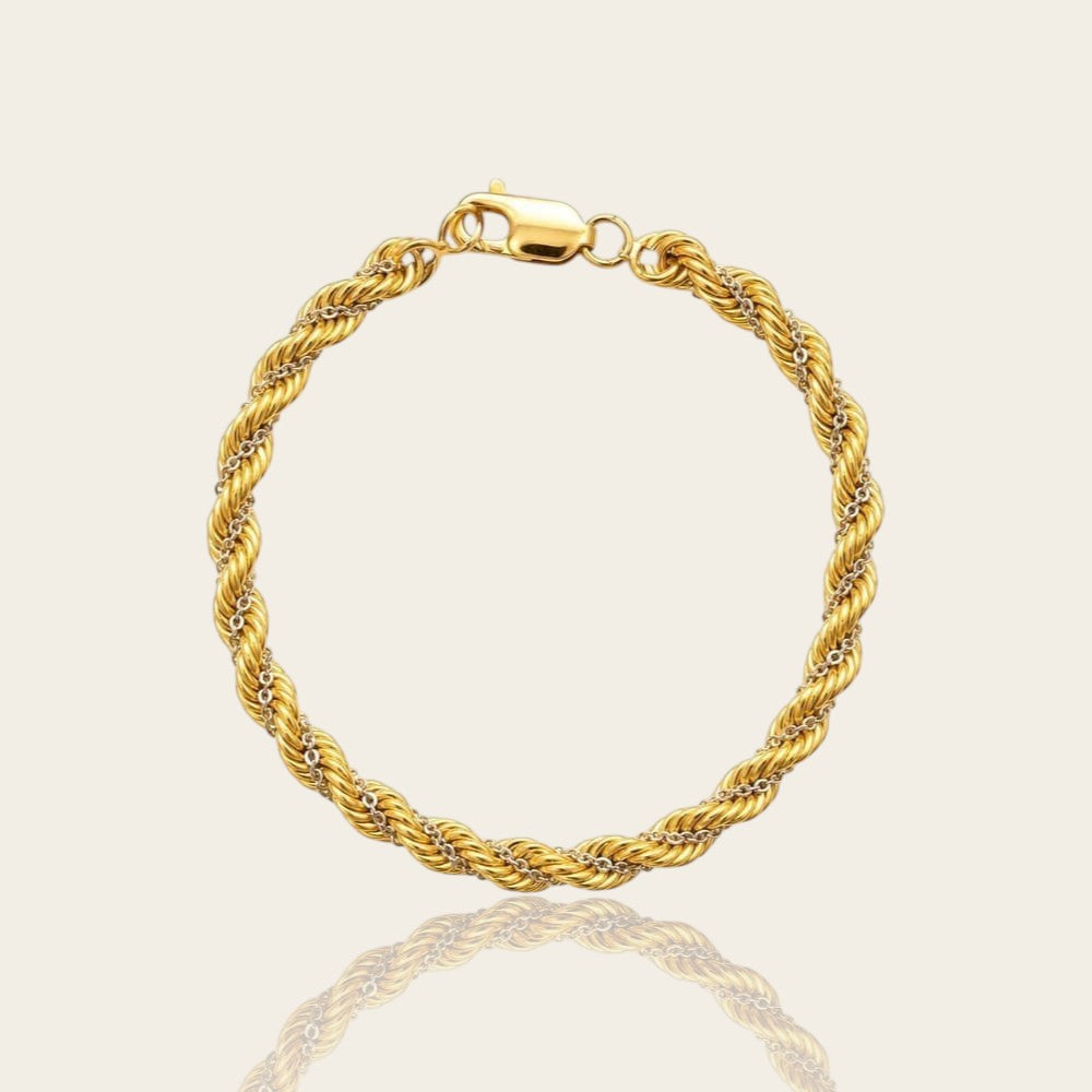 Bracelet torsadé 2 ors 750