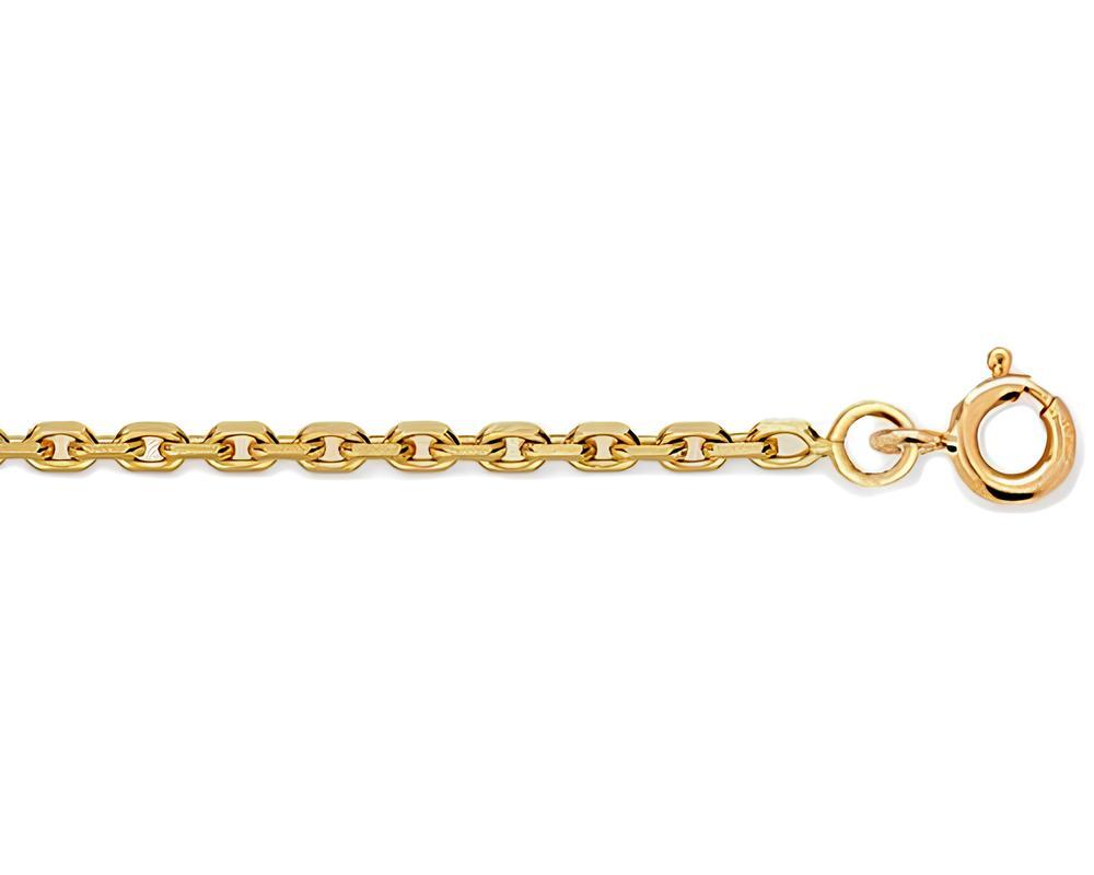 Chaîne forçat limée or jaune 750 2.15 mm