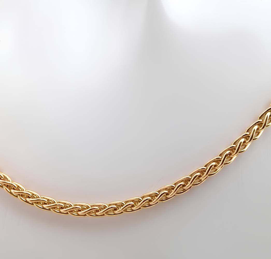 Chaîne Spiga massive or jaune 750 3.2 mm