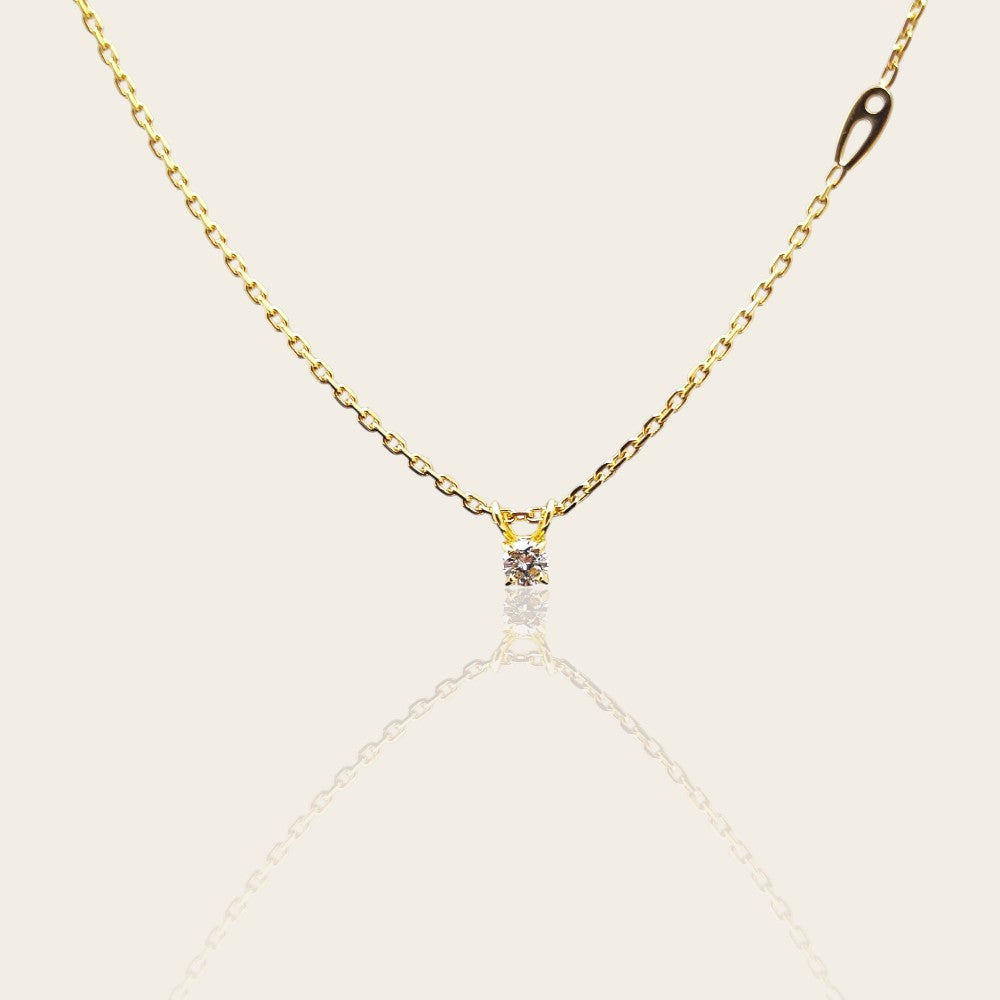 Collier diamant 0,12k or jaune 750 Augis