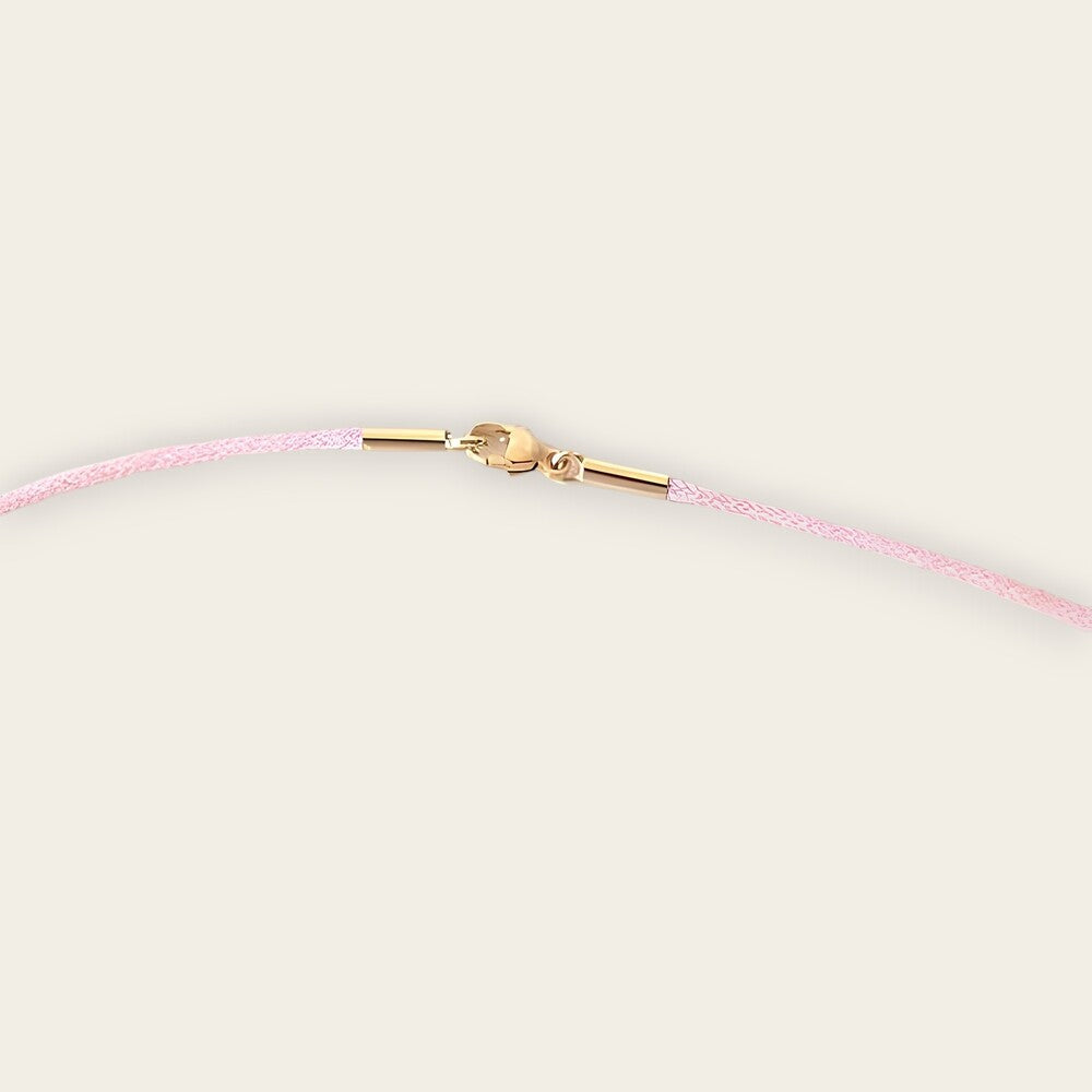 Cordón de algodón amarillo oro rosa de 750 cm