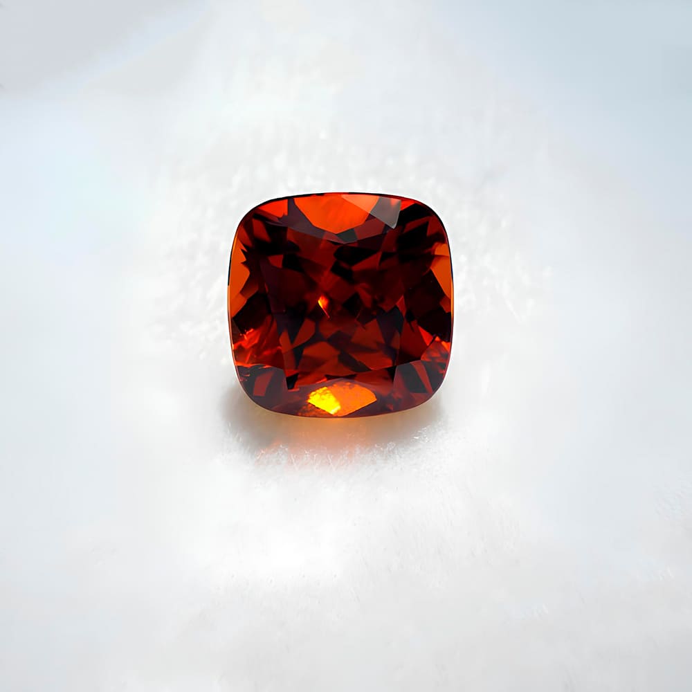 Grenat  mandarine taille antique