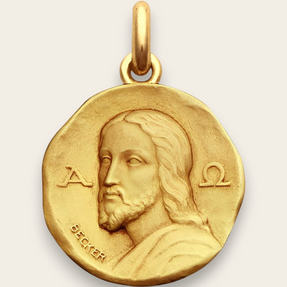Médaille Christ des Catacombes or jaune 750 Becker