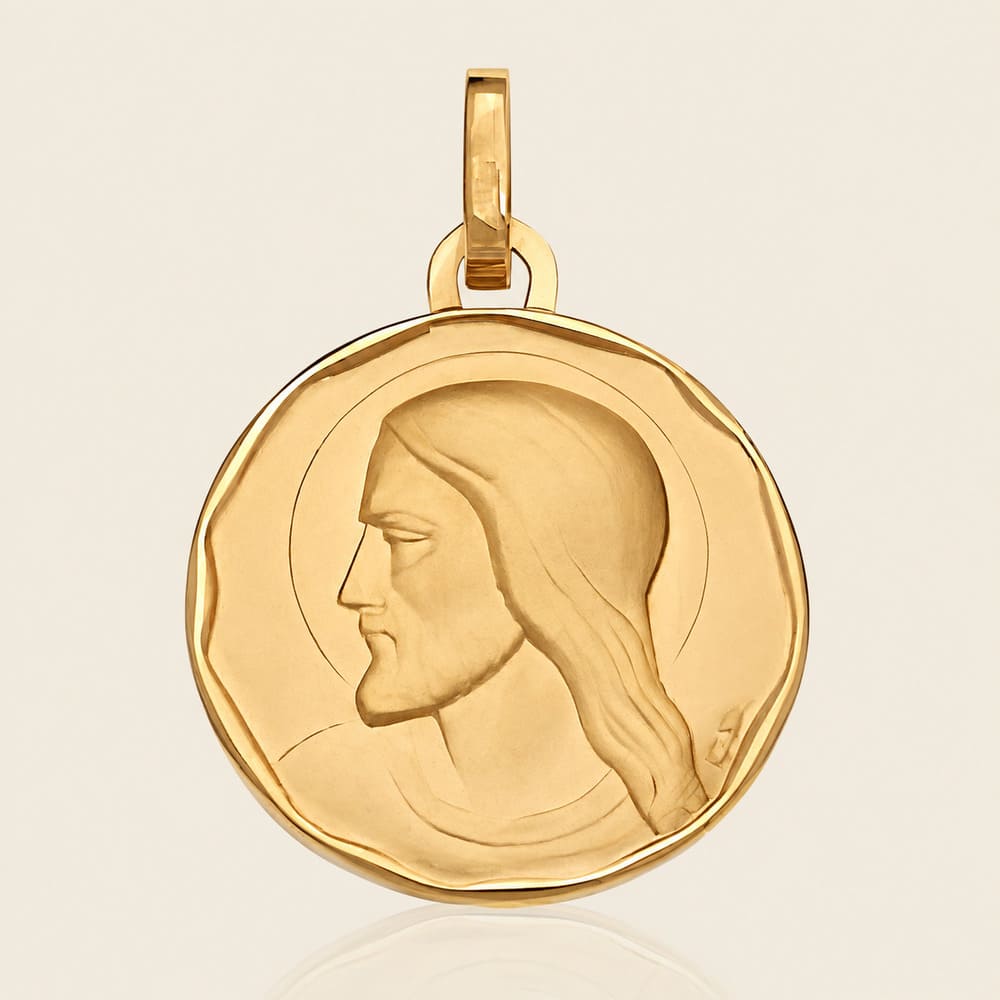 Médaille Christ 15 mm or jaune 750