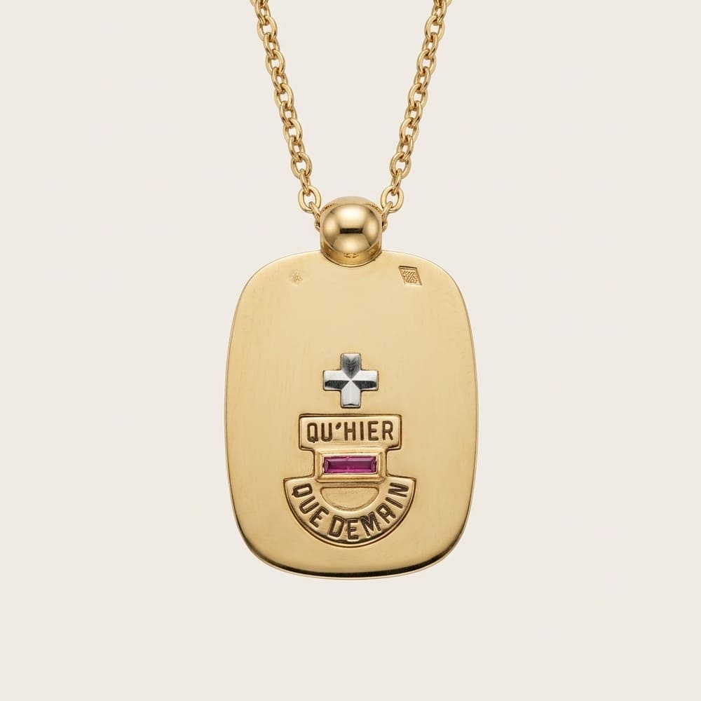 Médaille d'Amour ovale or jaune 750 Augis
