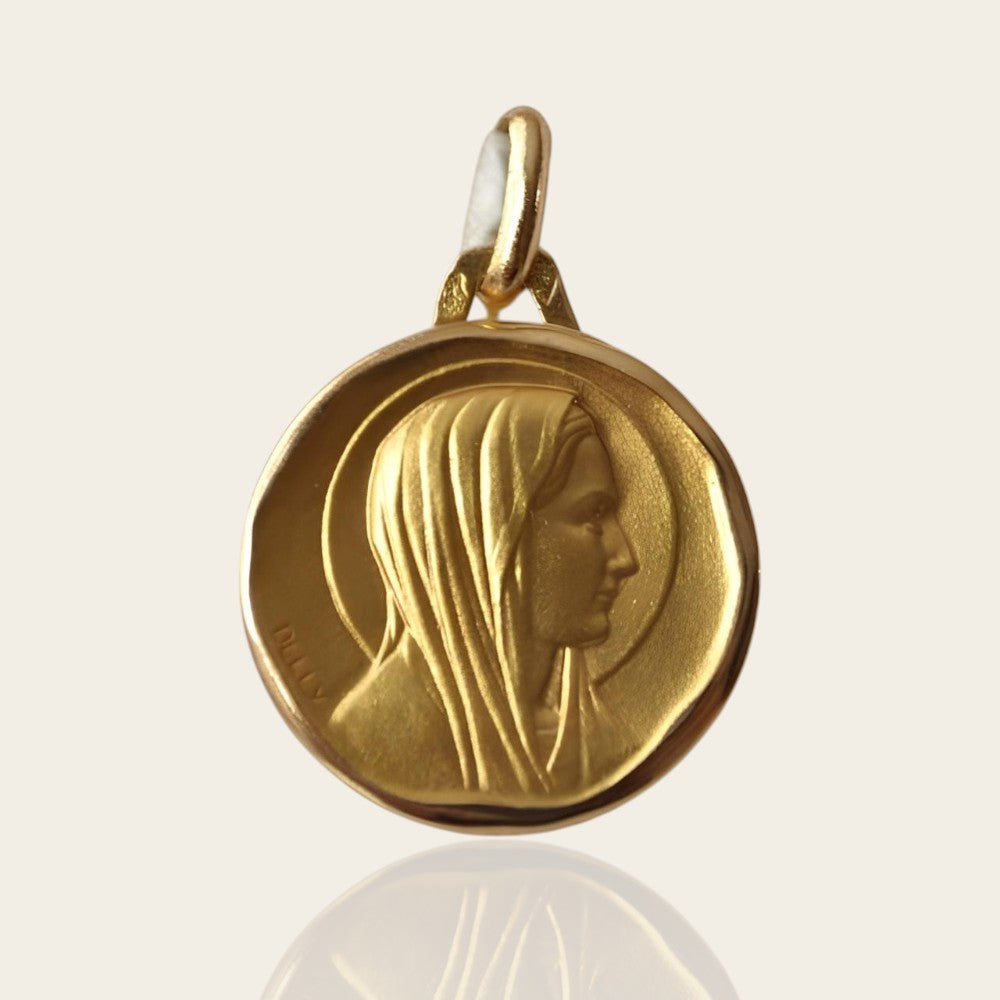 Médaille vierge or jaune 750 Delly
