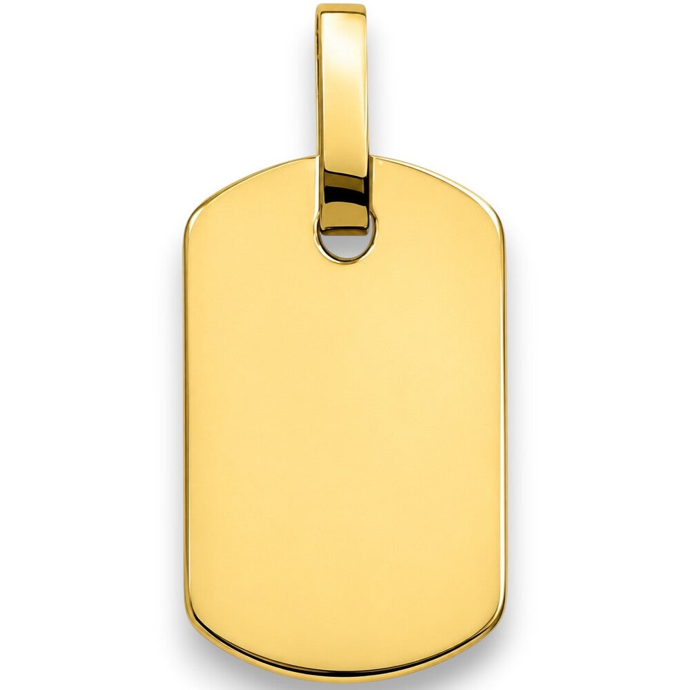 Plaque tonneau pour homme or jaune 750
